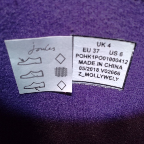 NIB Joules Mid Rain Boots Molly Black Floral Right as Rain Wellies Size 6M - Picture 7 of 7